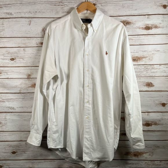 Polo Ralph Lauren Other - Vintage Polo By Ralph Lauren White Classic Cotton Button Down | Size 16 1/2 -34